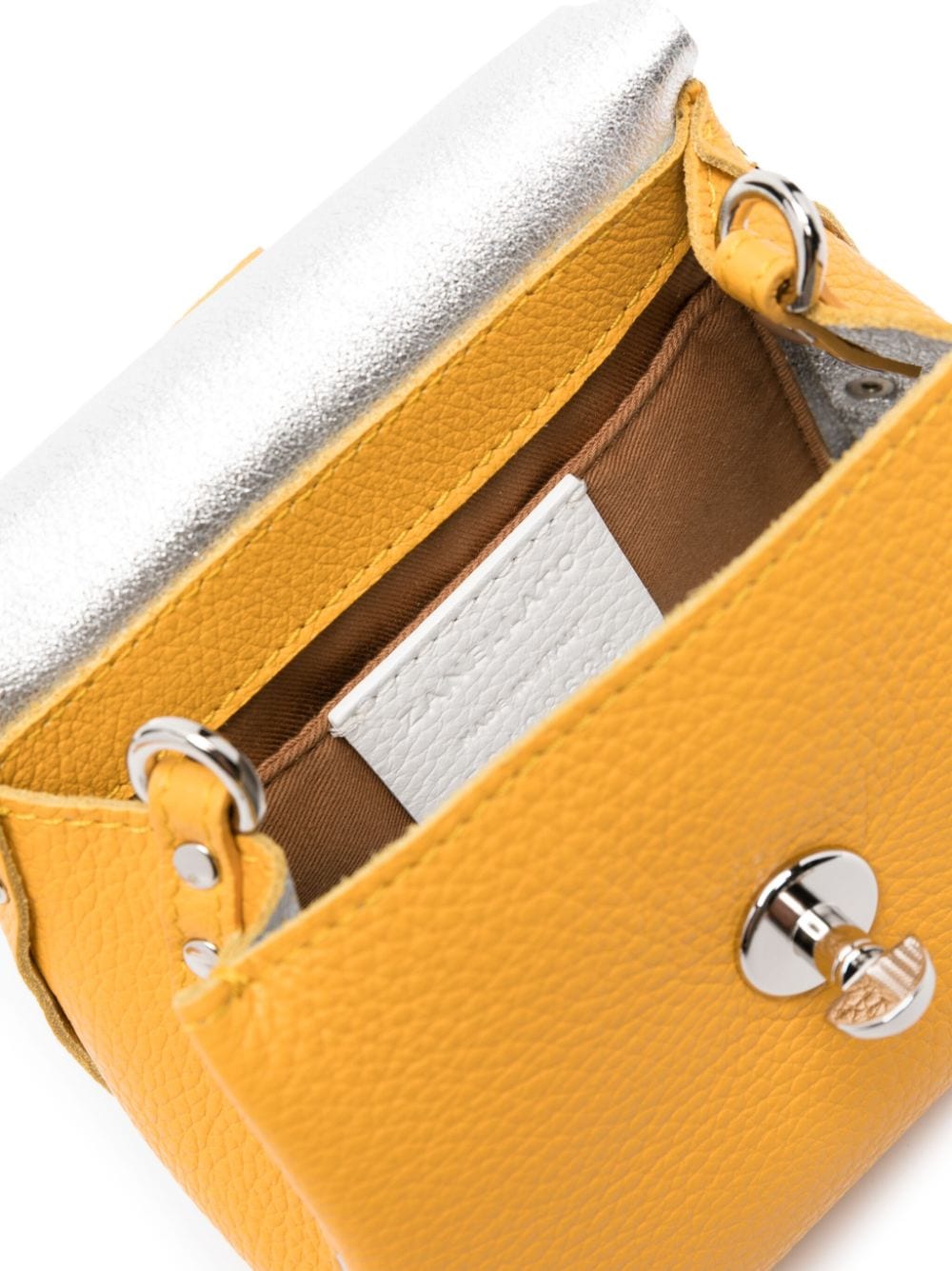 Shop Zanellato Postina Leather Shoulder Bag In Yellow