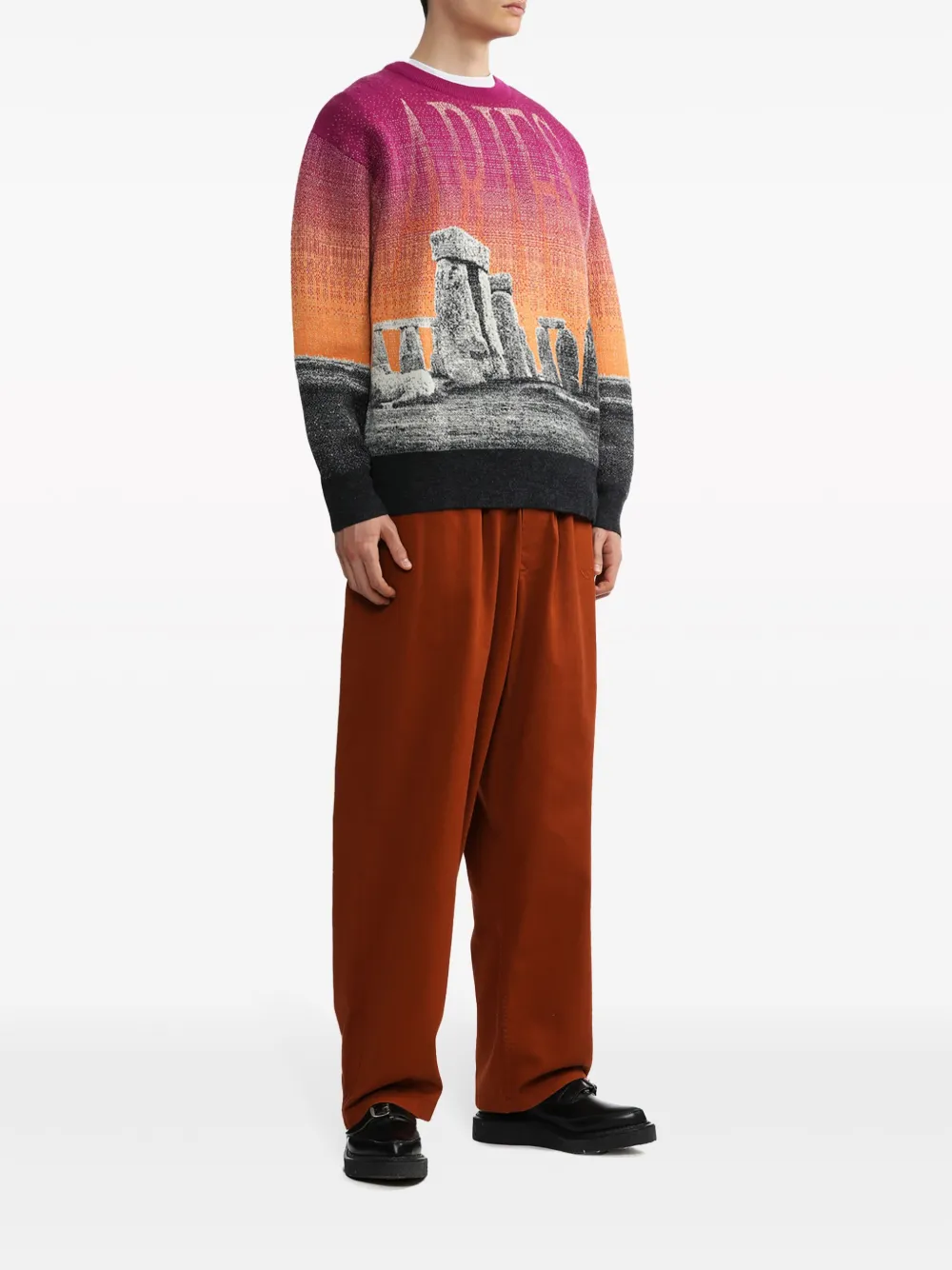 Aries Henge intarsia trui - Roze
