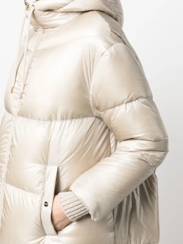 White padded jacket new arrivals with fur hood