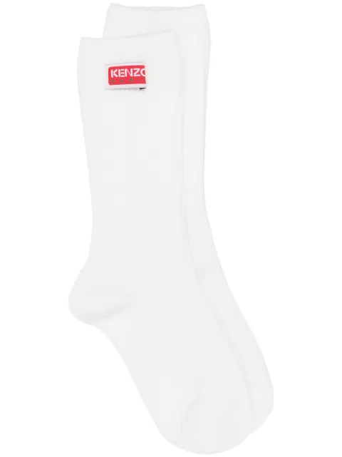 Kenzo logo-patch ribbed-knit socks