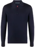 Kiton half-zip wool polo shirt - Blue