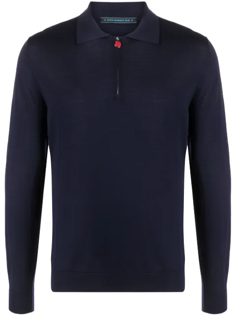 Kiton half-zip wool polo shirt