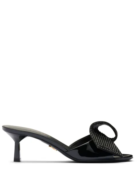 Prada bow-detail patent-leather sandals