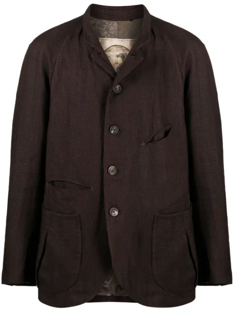 Ziggy Chen raglan-sleeve single-breasted blazer
