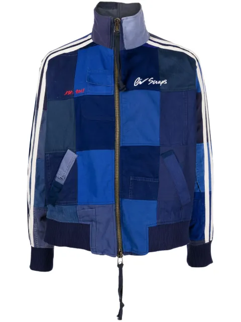 Greg Lauren logo-embroidered patchwork jacket