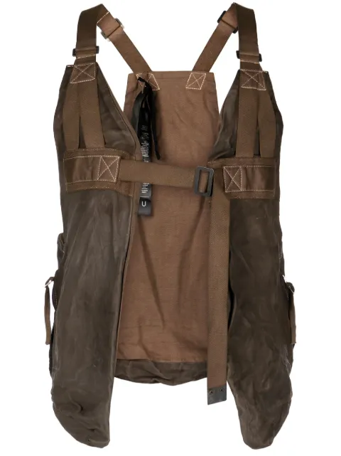 Boris Bidjan Saberi adjustable-buckle detail gilet