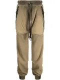 Boris Bidjan Saberi faded drop-crotch cotton track pants - Green