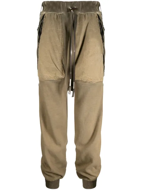 Boris Bidjan Saberi faded drop-crotch cotton track pants