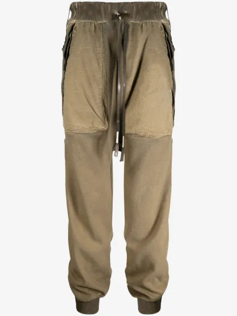 Boris Bidjan Saberi pants drop crotch con efecto desgastado