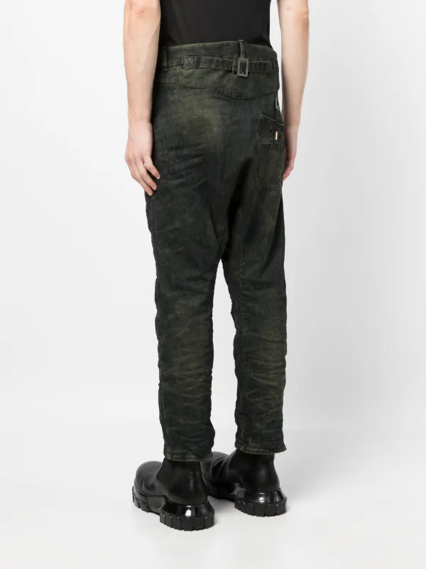 Boris Bidjan Saberi Asymmetric drop-crotch Jeans | Blue