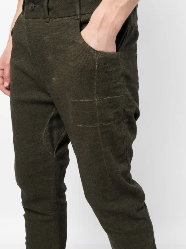 Boris Bidjan Saberi drop-crotch Jeans | Green | FARFETCH ID