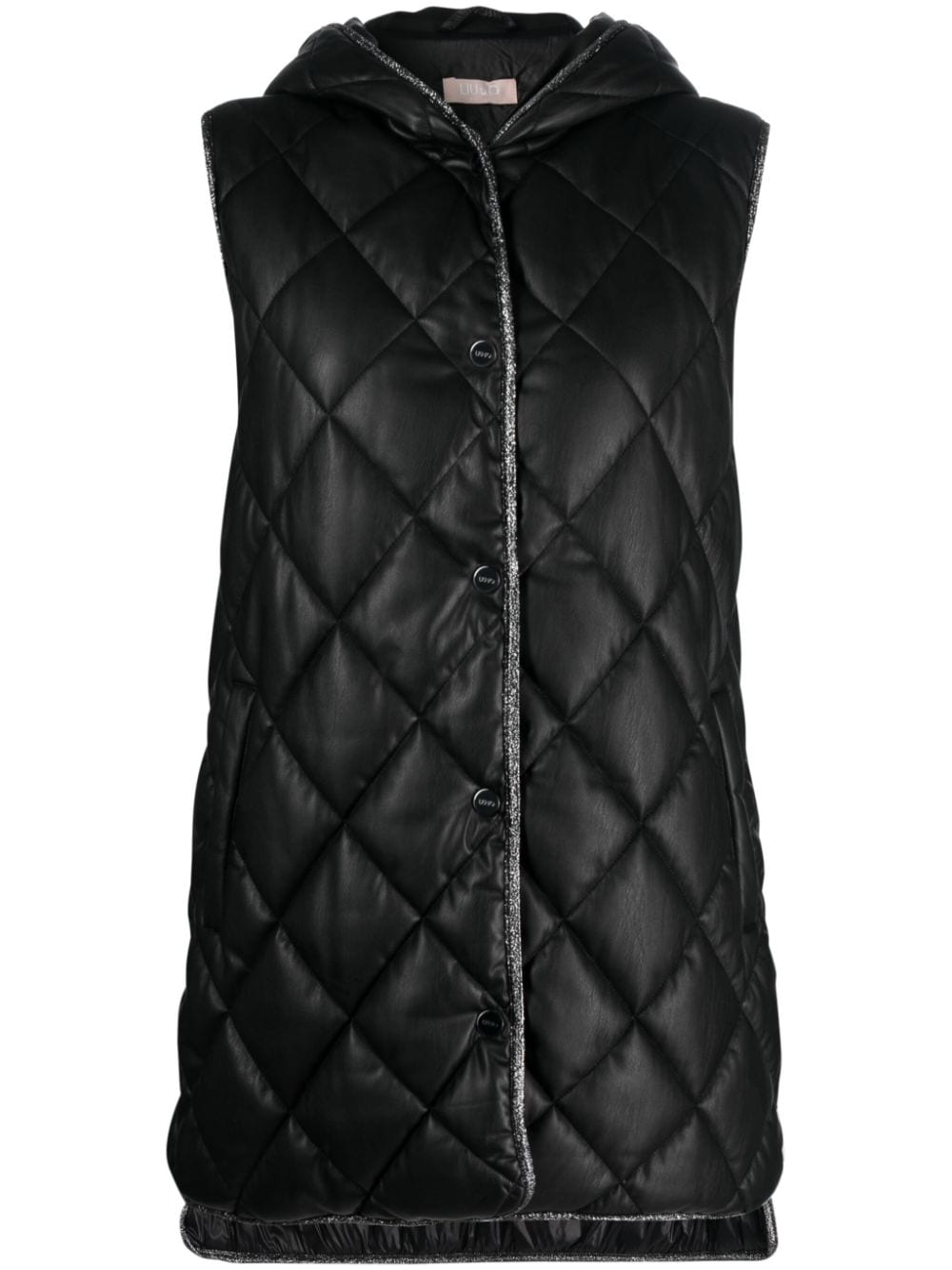 LIU •JO HIGH-LOW QUILTED GILET