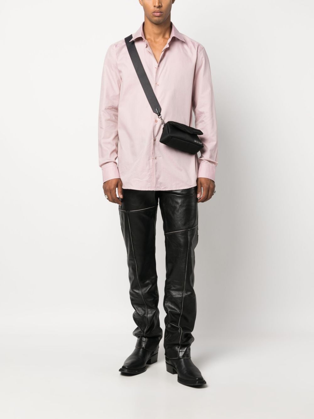 Shop Etro Long-sleeve Cotton Shirt In Pink