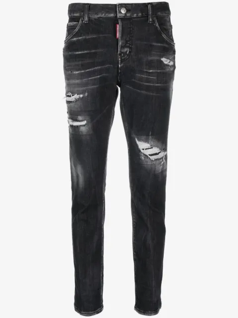 DSQUARED2 skinny jeans con efecto envejecido