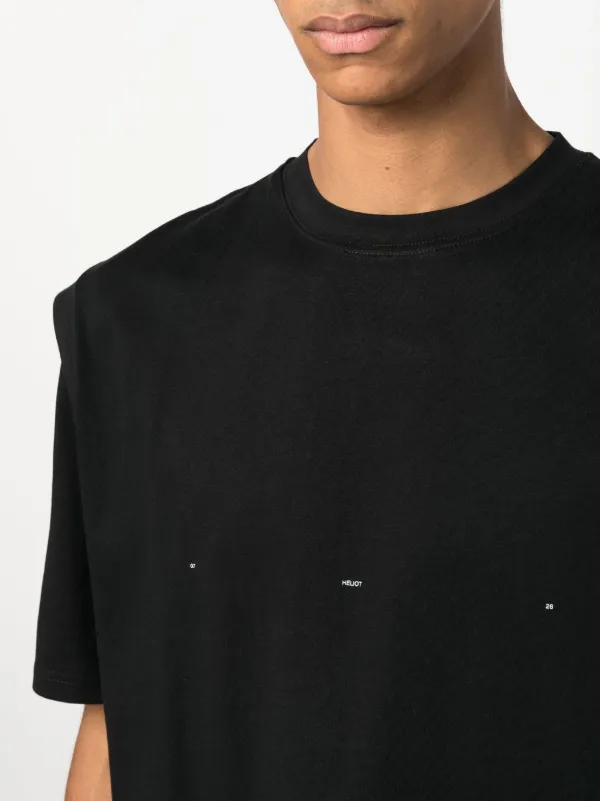 Tシャツ・カットソー HELIOT EMIL Men T Shirts PRESS25M08074 BLK01 BLACK HELIOT EMIL Outline Logo Cotton T-shirt | Black | FARFETCH