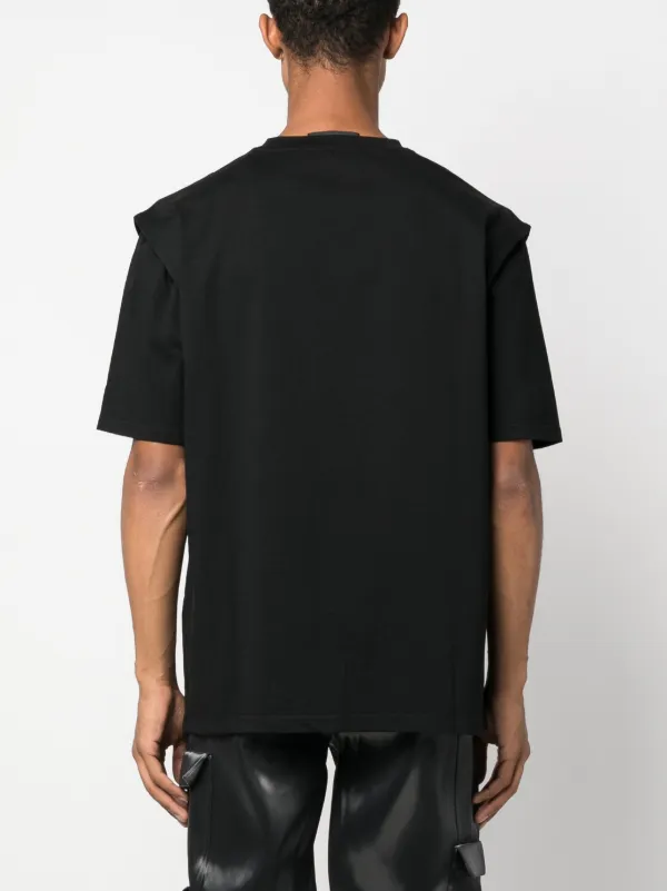 HELIOT EMIL Outline Logo Cotton T-shirt | Black | FARFETCH