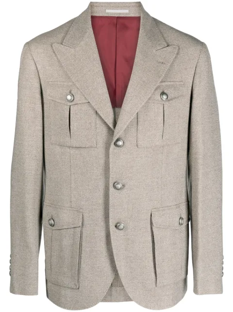 Brunello Cucinelli peak-lapel single-breasted blazer 