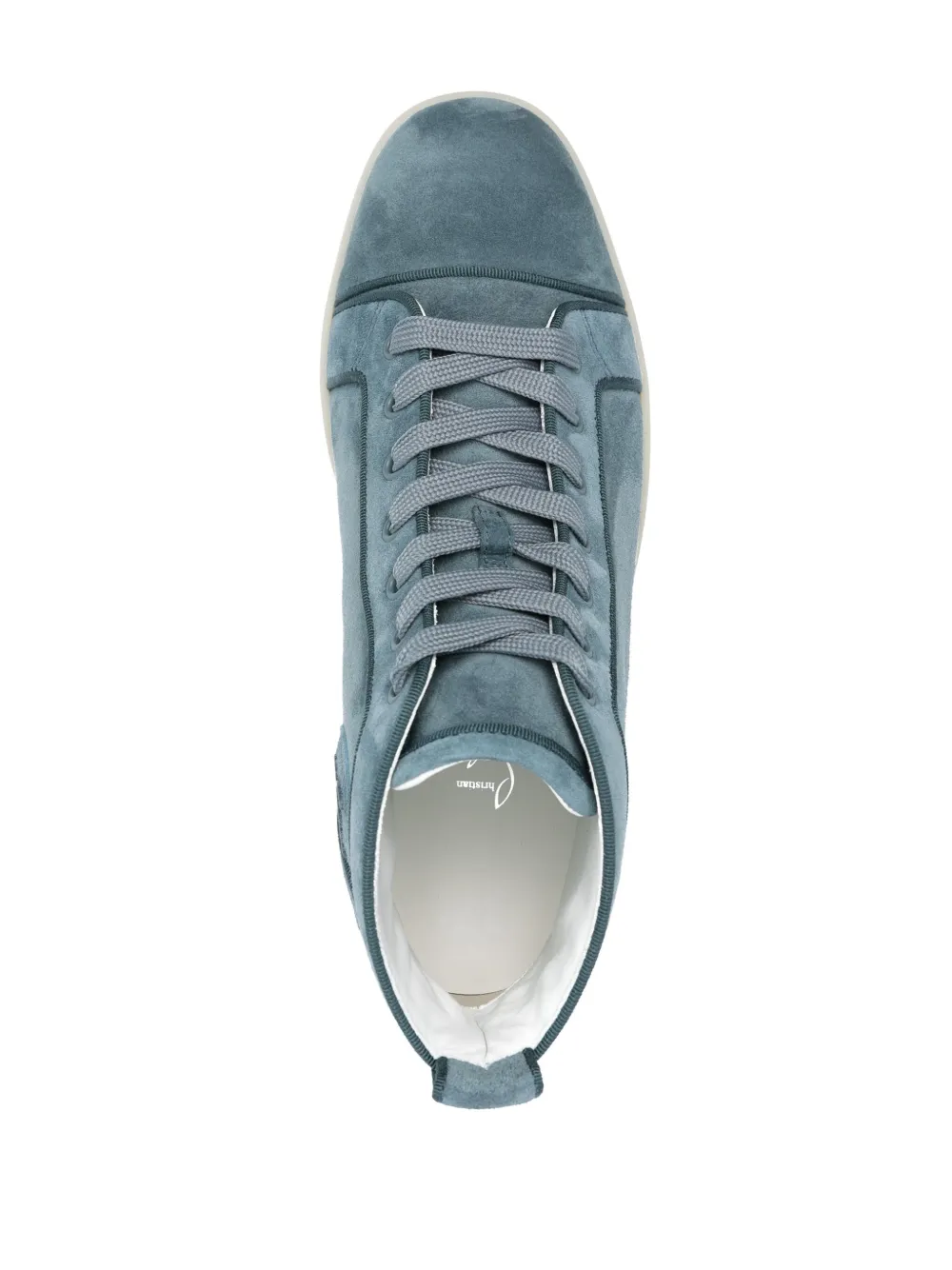 Christian Louboutin Louis hightop Suede Sneakers Blue FARFETCH
