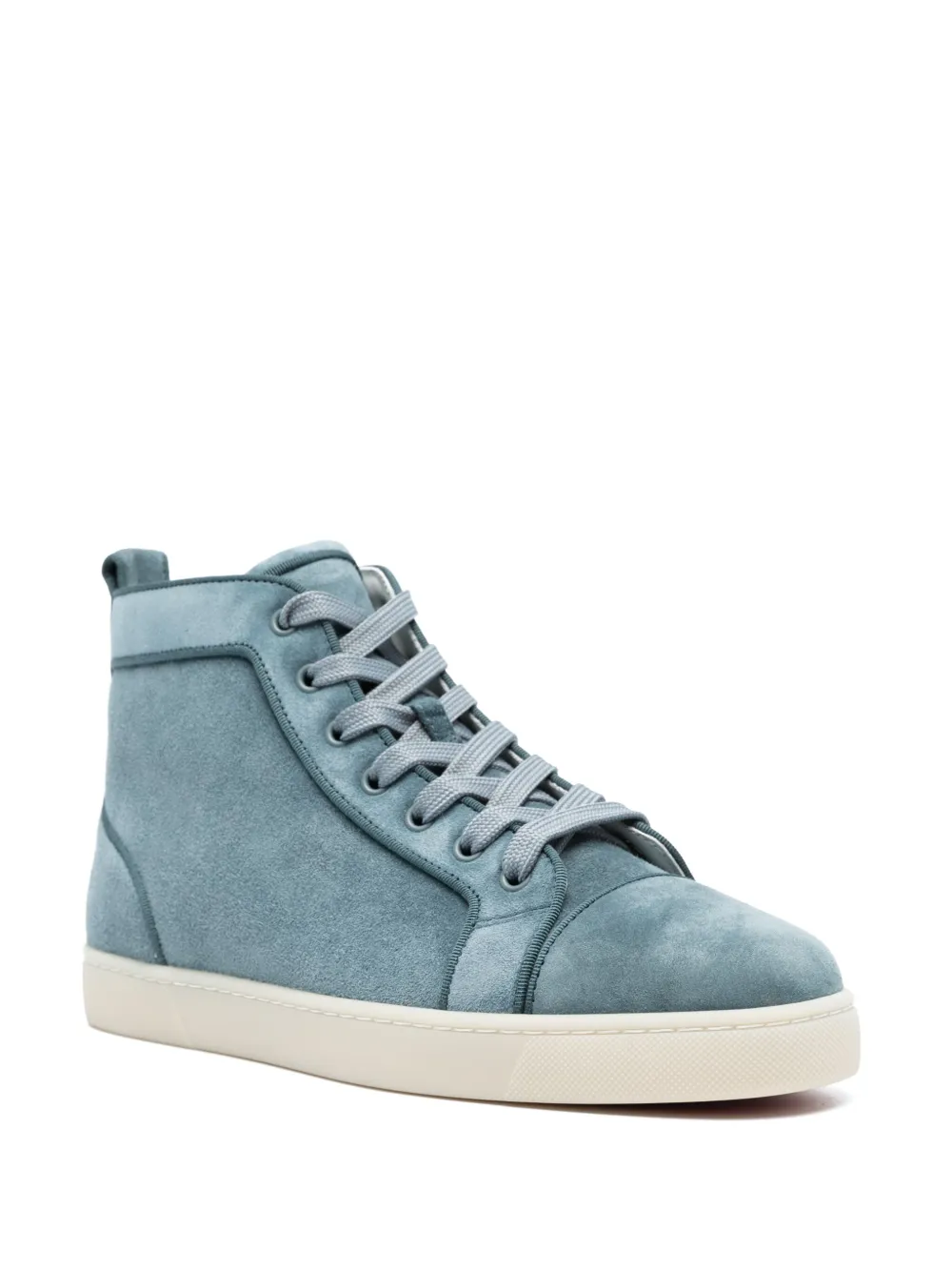 Christian Louboutin Louis hightop Suede Sneakers Blue FARFETCH