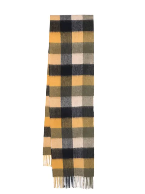 Barbour brushed-effect check-plaid scarf 