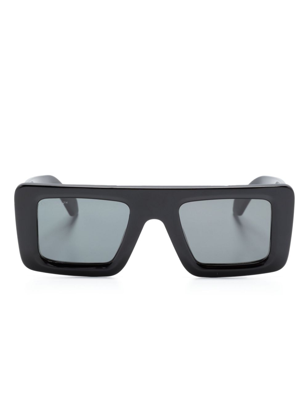 Off-White logo-plaque square-frame sunglasses - Nero