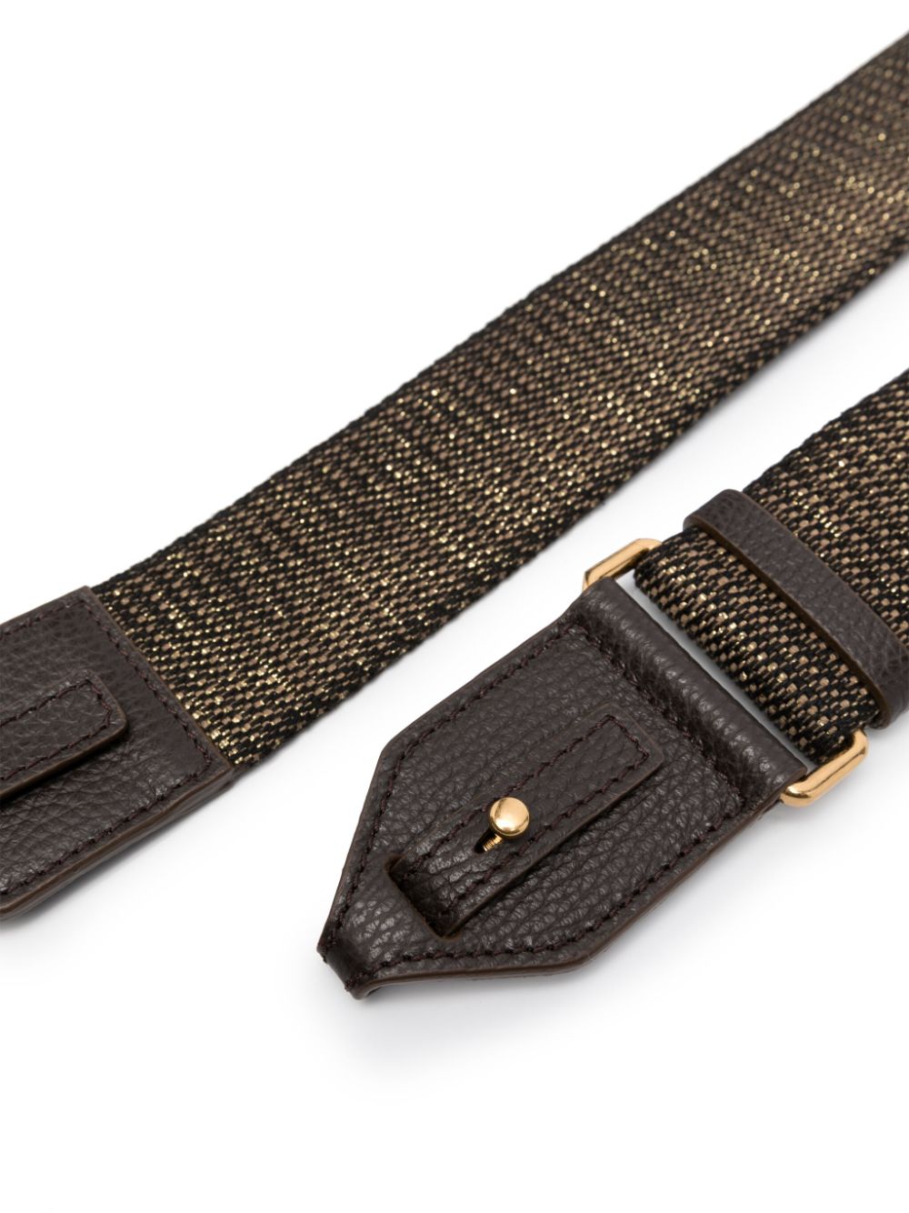 Zanellato adjustable leather shoulder strap - Bruin