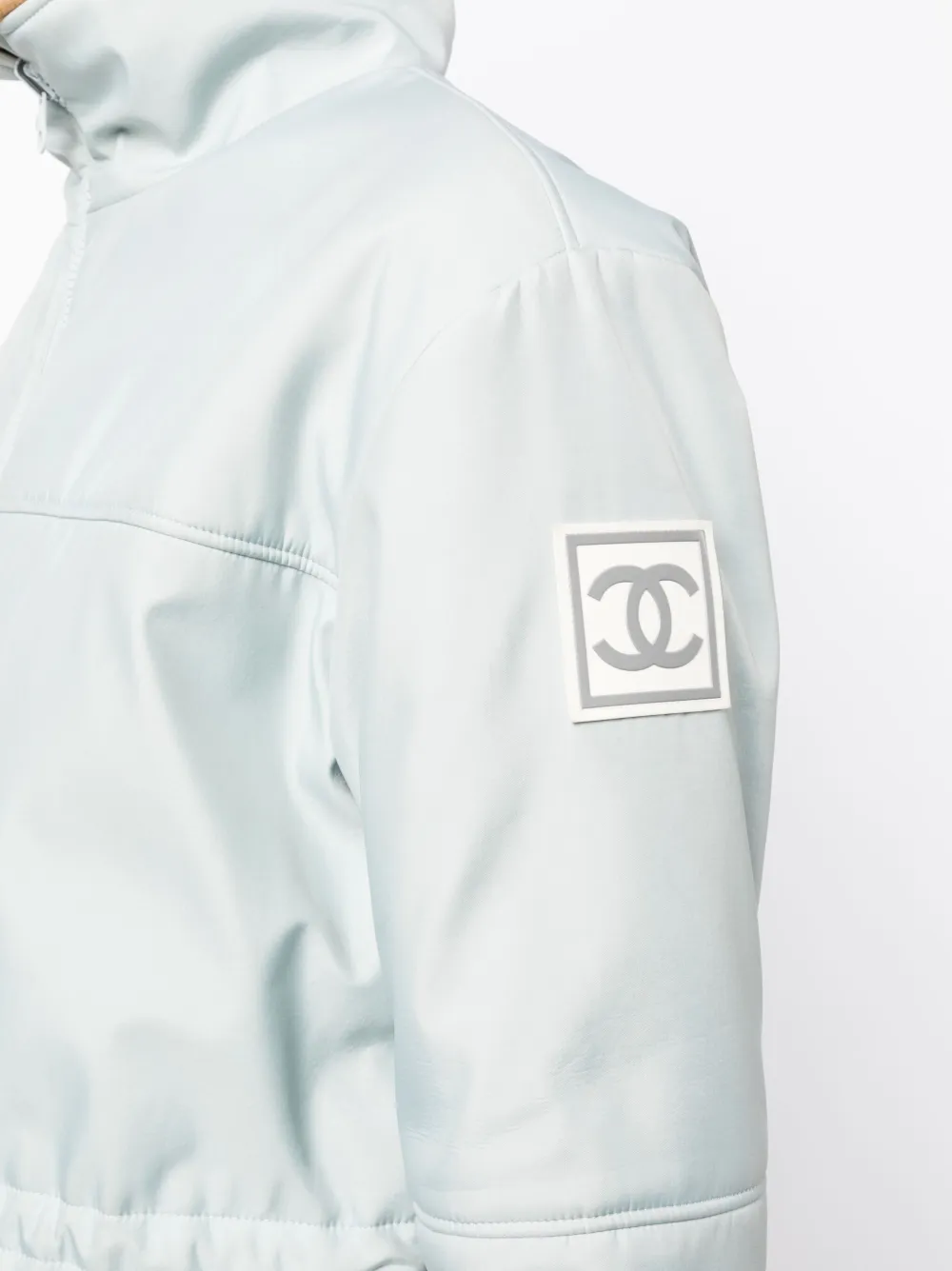 Pre-owned Chanel Cc Reversible Padded Jacket In Blue