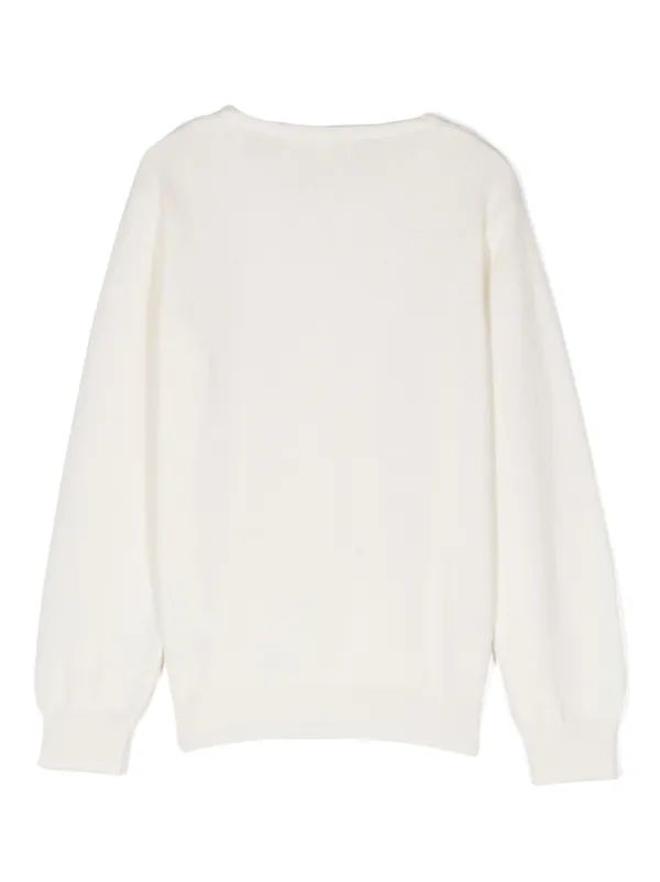 White round hotsell neck cardigan