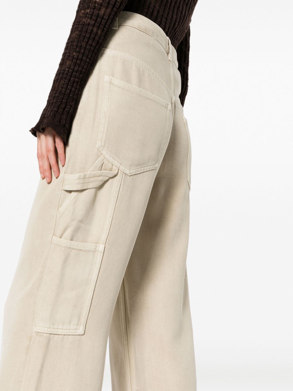 Shop Marant Etoile Mara Straight-leg Jeans In Nude