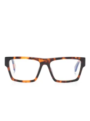 Off-White Eyewear スクエアメガネフレーム | ブルー | FARFETCH JP