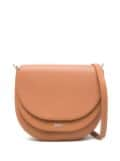 DKNY logo-lettering leather crossbody bag - Neutrals