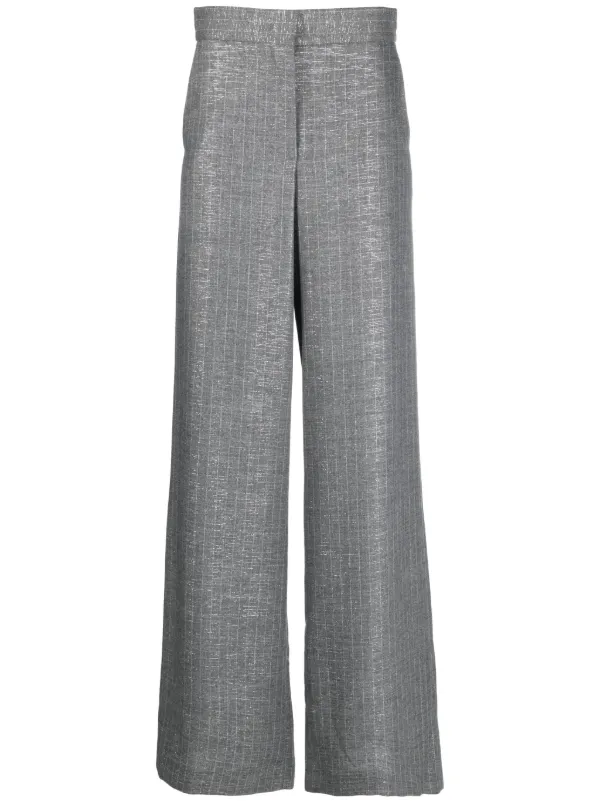 Metallic wide shop leg trousers