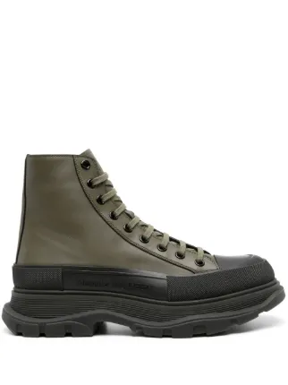 Alexander McQueen Tread Slick high-top Leather Sneakers - Farfetch