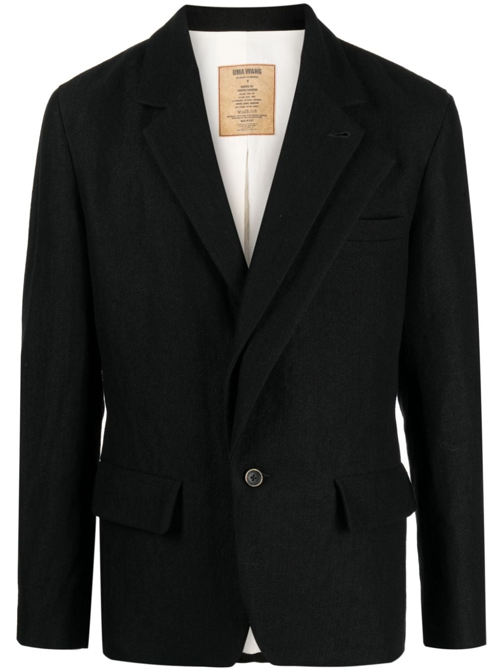 Shop Uma Wang Jerrion Notched-lapels Blazer In Black