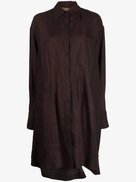 Ziggy Chen Drapiertes Hemdkleid