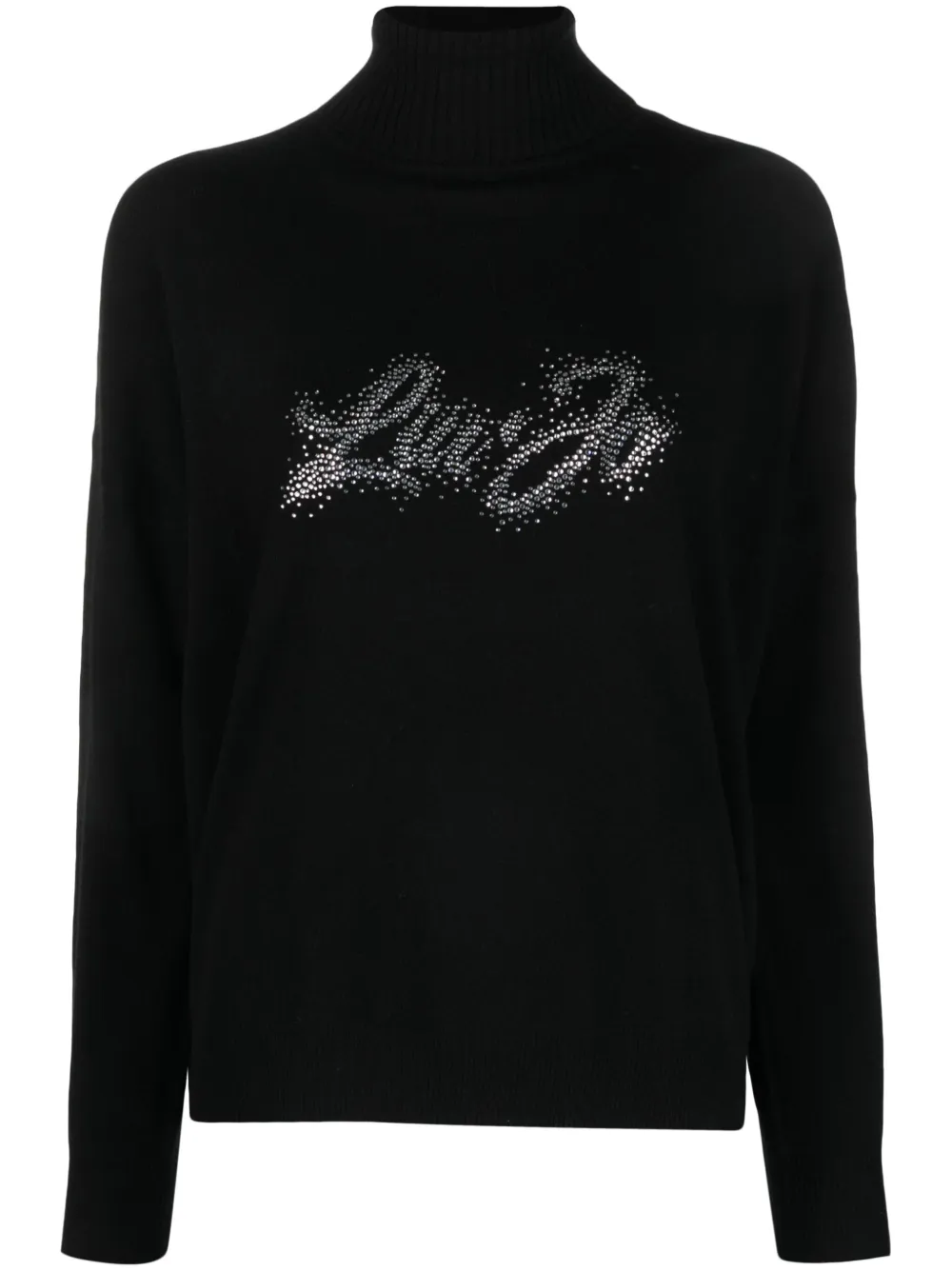 Liu •jo Logo-print Knitted Top In Black