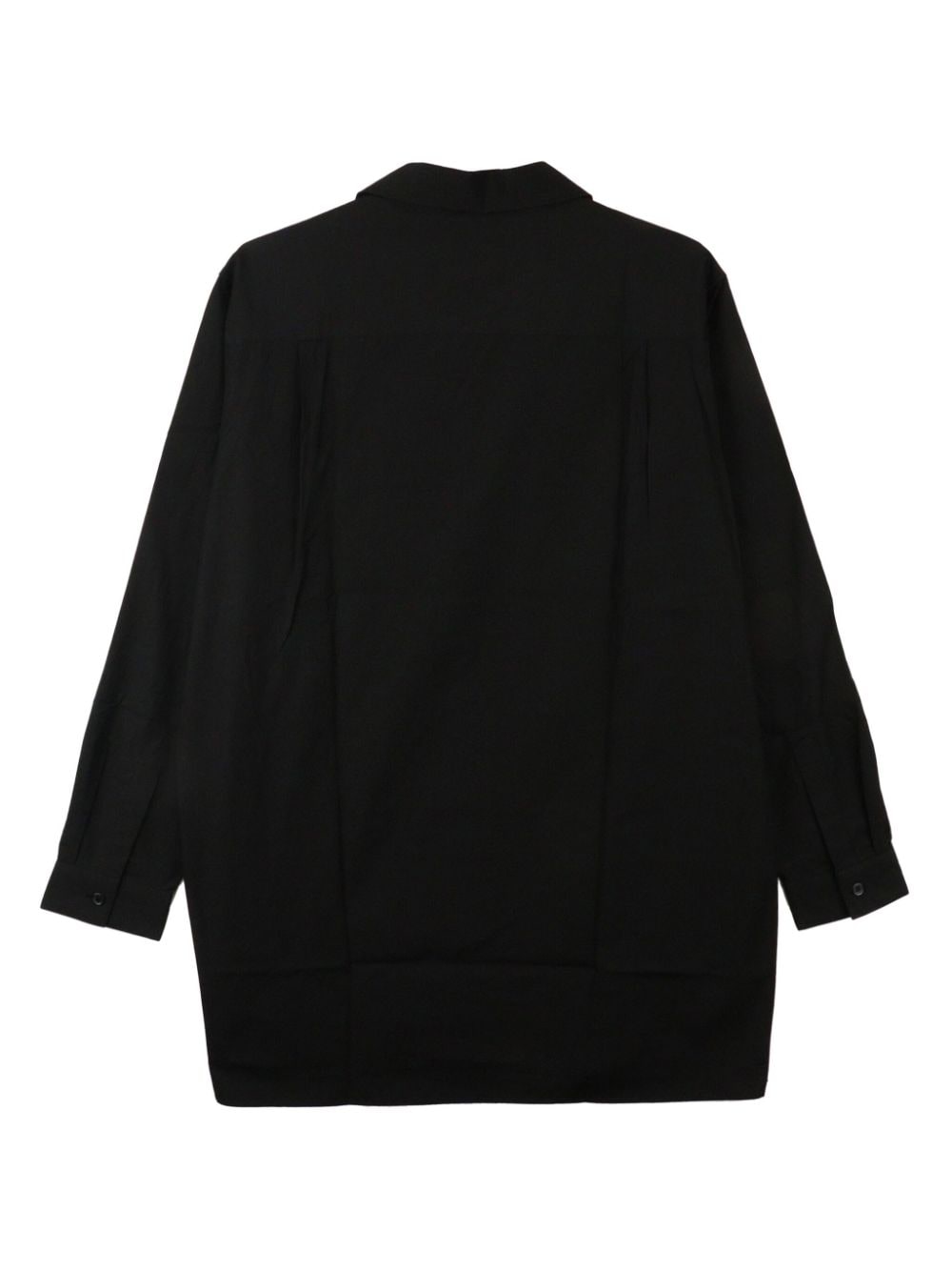 Yohji Yamamoto flap-pocket cotton shirt - Zwart