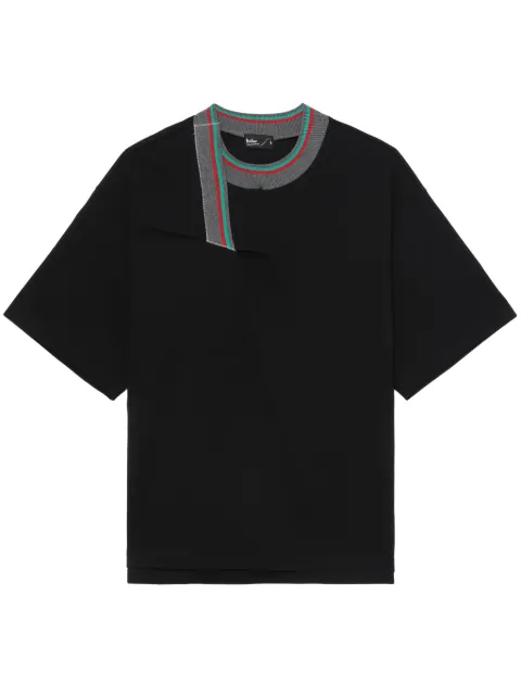 Kolor contrasting-collar panelled T-shirt