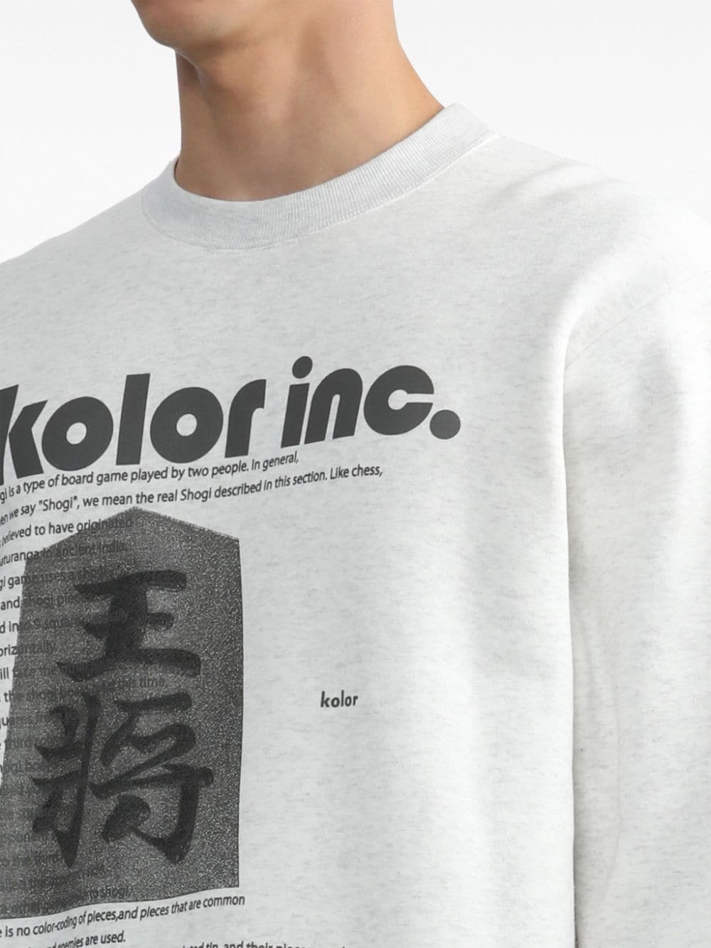 Shop Kolor Graphic-print Cotton Sweatshirt In Weiss