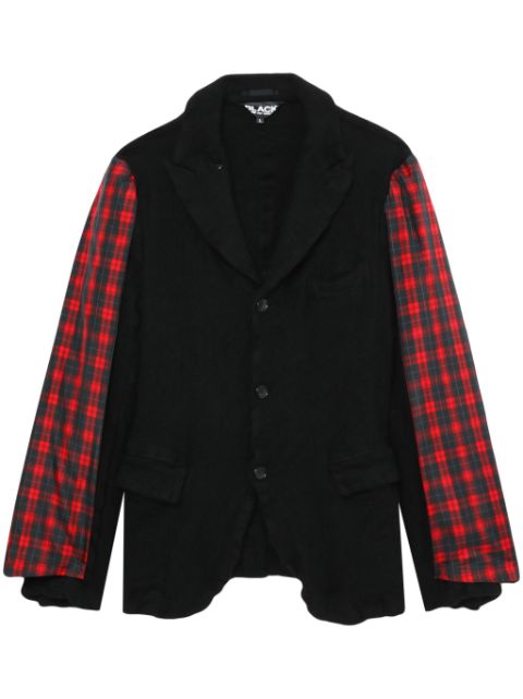 Black Comme Des Garçons panelled single-breasted blazer