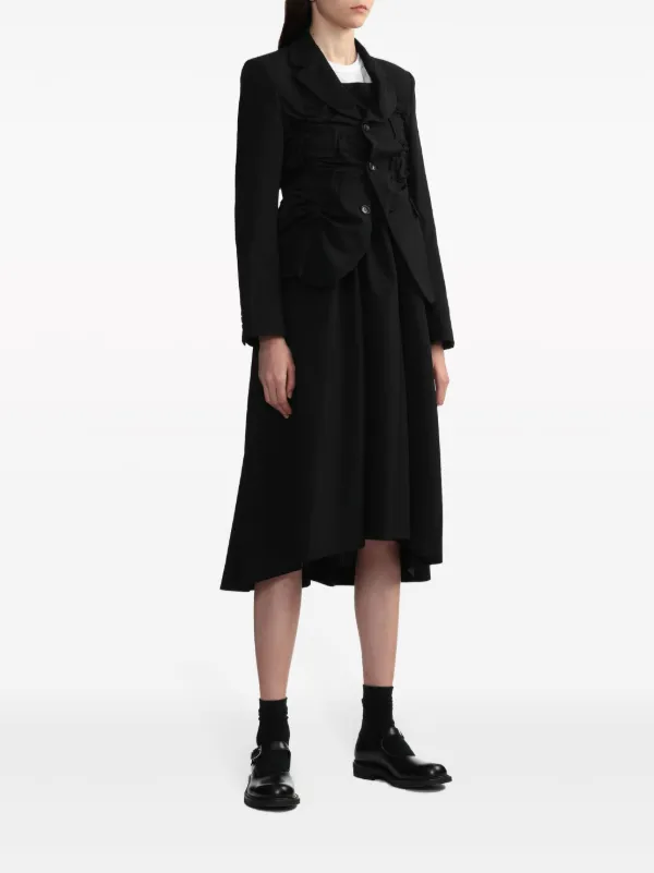 Black Comme Des Garçons pleat-detail Sleeveless Midi Dress - Farfetch