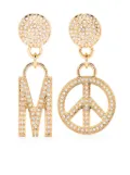 Moschino crystal-embellished earrings - Gold