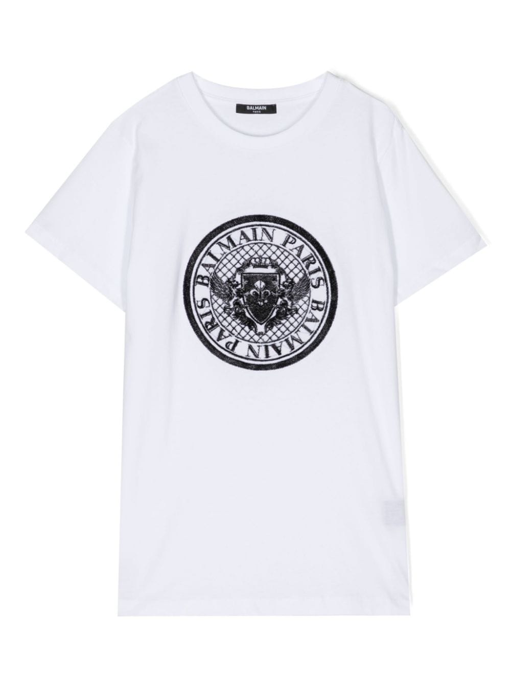 Balmain Kids' Logo-print Cotton T-shirt In White
