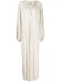 Bambah striped plissé kaftan dress - Green