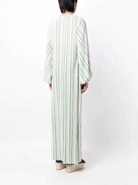 Bambah striped plissé kaftan dress BMRM2431 - 3