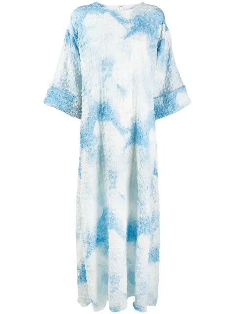 Bambah cloud-print jacquard kaftan dress