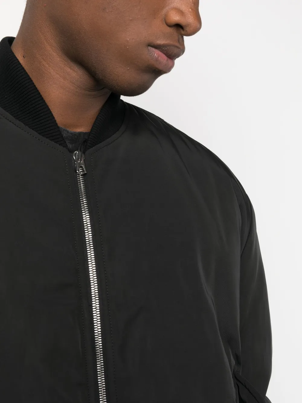 Shop 1989 Studio Cotton Bomber Jacket In Black