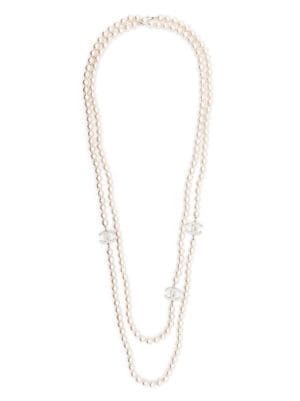 CHANEL Pre-Owned 2010 CC faux-pearl Necklace - Farfetch