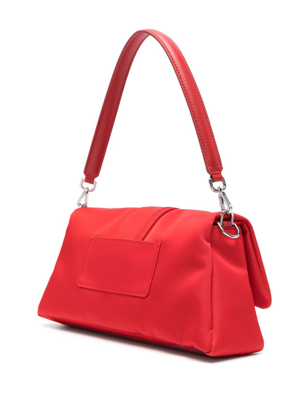 Shop Jacquemus Le Bambimou Satin Shoulder Bag In Red
