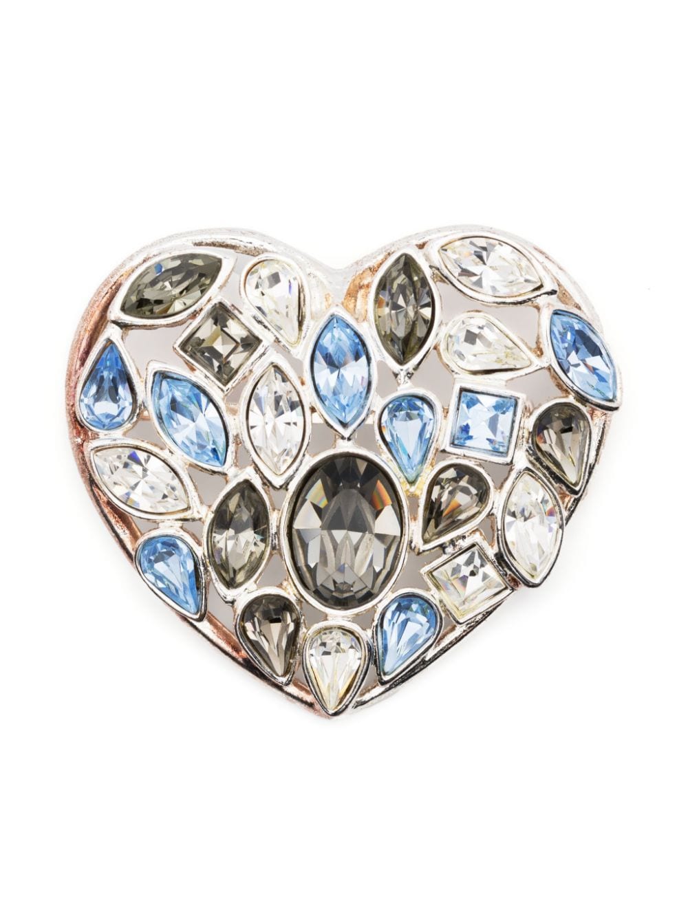 2000s crystal-embellished heart pin